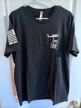 🥳 5 for $25 BUNDLE Nine Line Men’s Black Short-Sleeve American Flag Graphic Tee